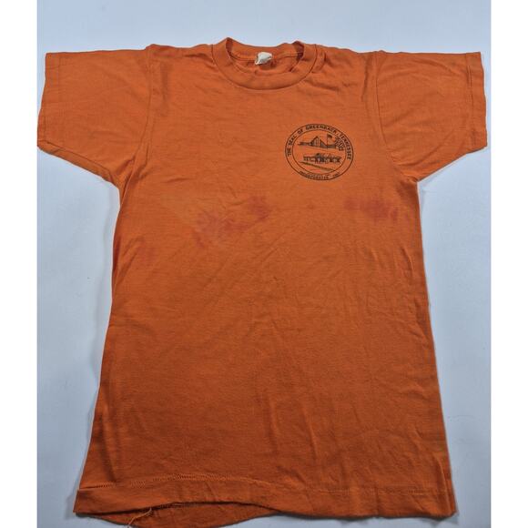 Vintage 80s The Seal Of Greenback Tennessee Shirt Distressed Medium - Picture 1 of 6